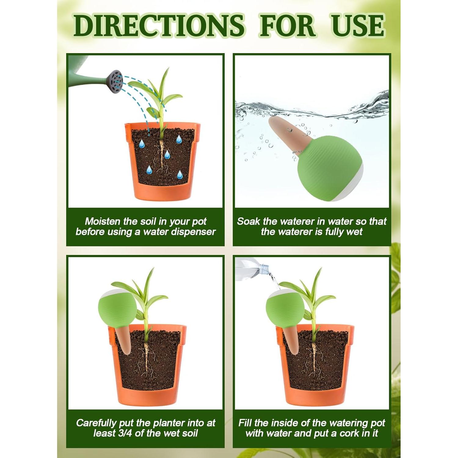 4 Esferas de Riego Automático Kalolary 430ml Terracota