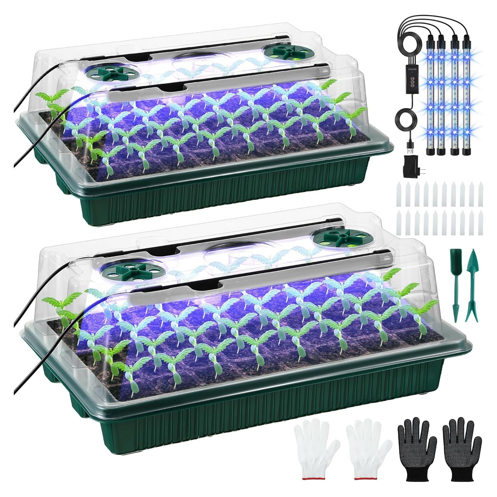 Kit de Inicio de Semillas Saillong con Luz LED y Temporizador