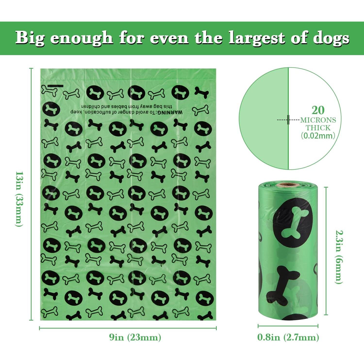 Bolsas de Poo Biodegradables WDFAACK 240 Unidades Verde