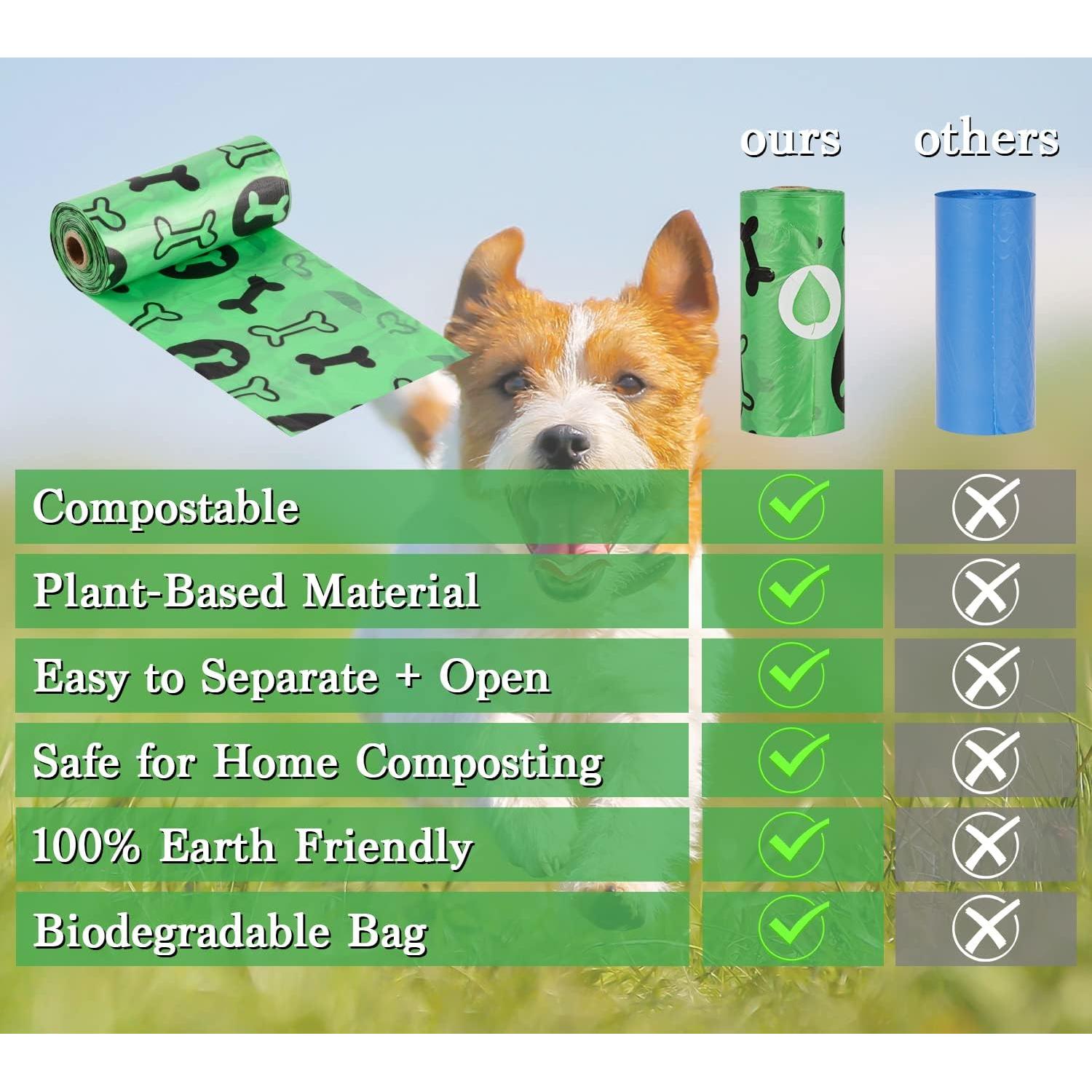 Bolsas de Poo Biodegradables WDFAACK 240 Unidades Verde