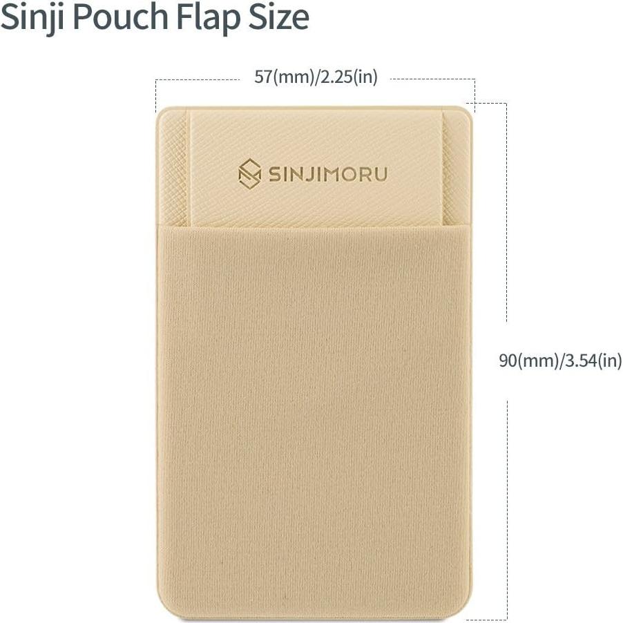 Soporte Adhesivo para Tarjetas Sinjimoru Beige - Cartera para Teléfono