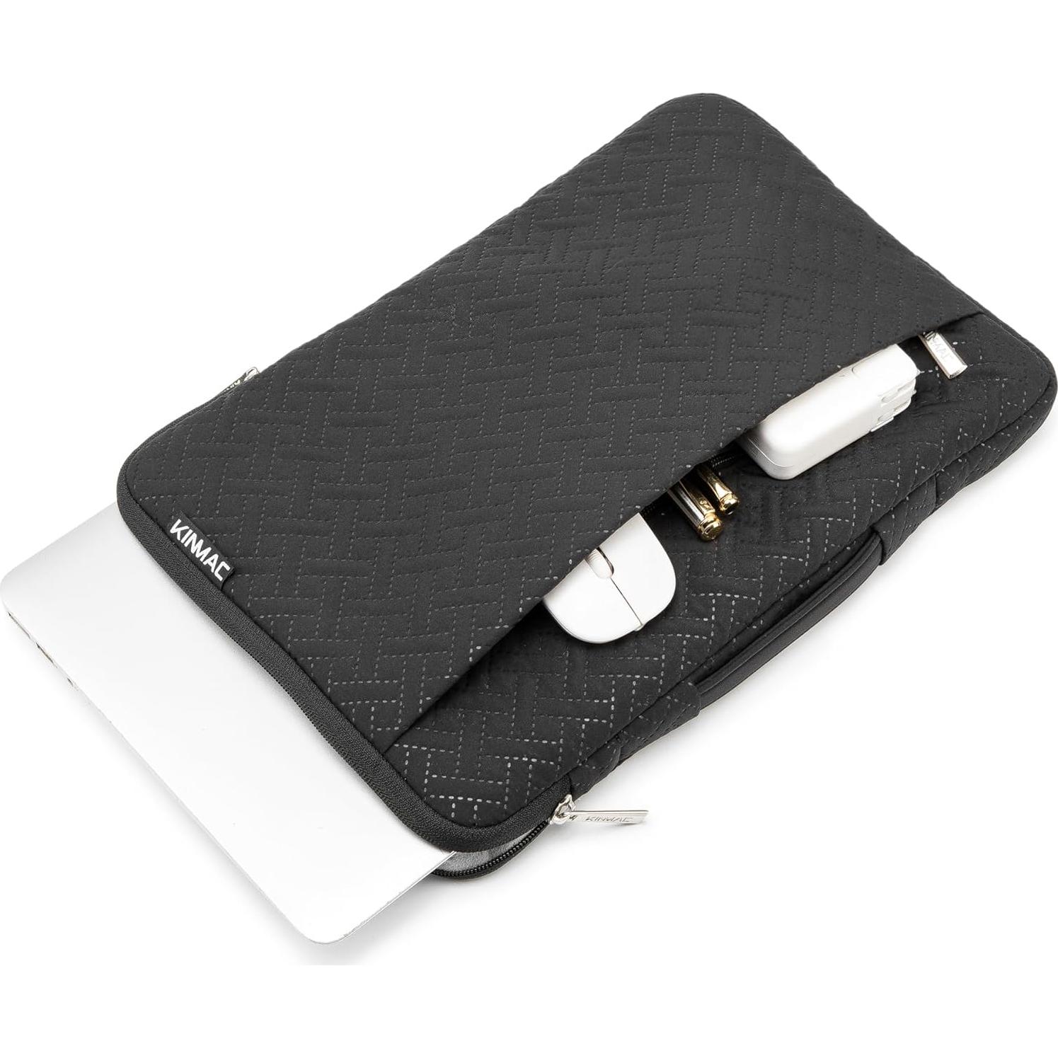 Funda para Laptop Kinmac 360° Protectora Relieve Negro 12-13.3"