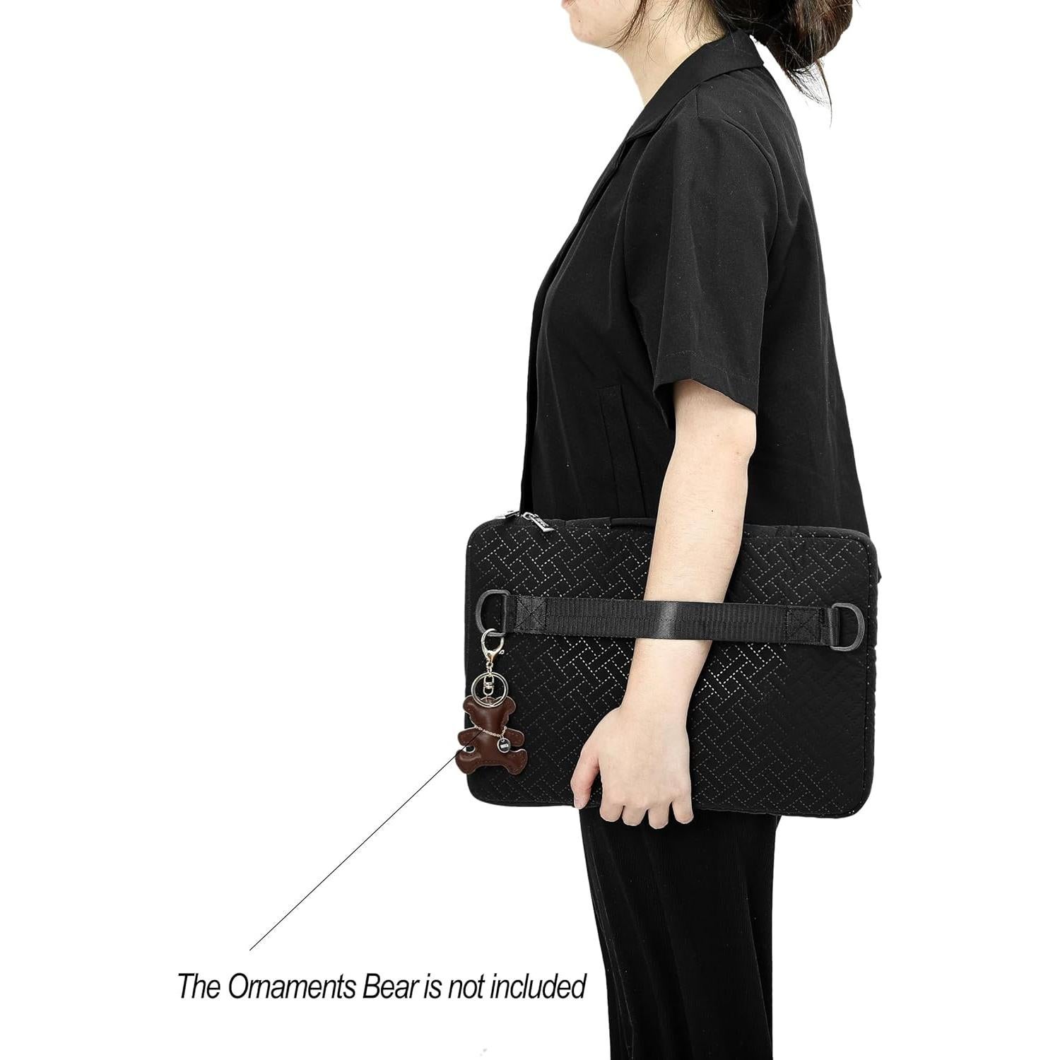 Funda para Laptop Kinmac 360° Protectora Relieve Negro 12-13.3"