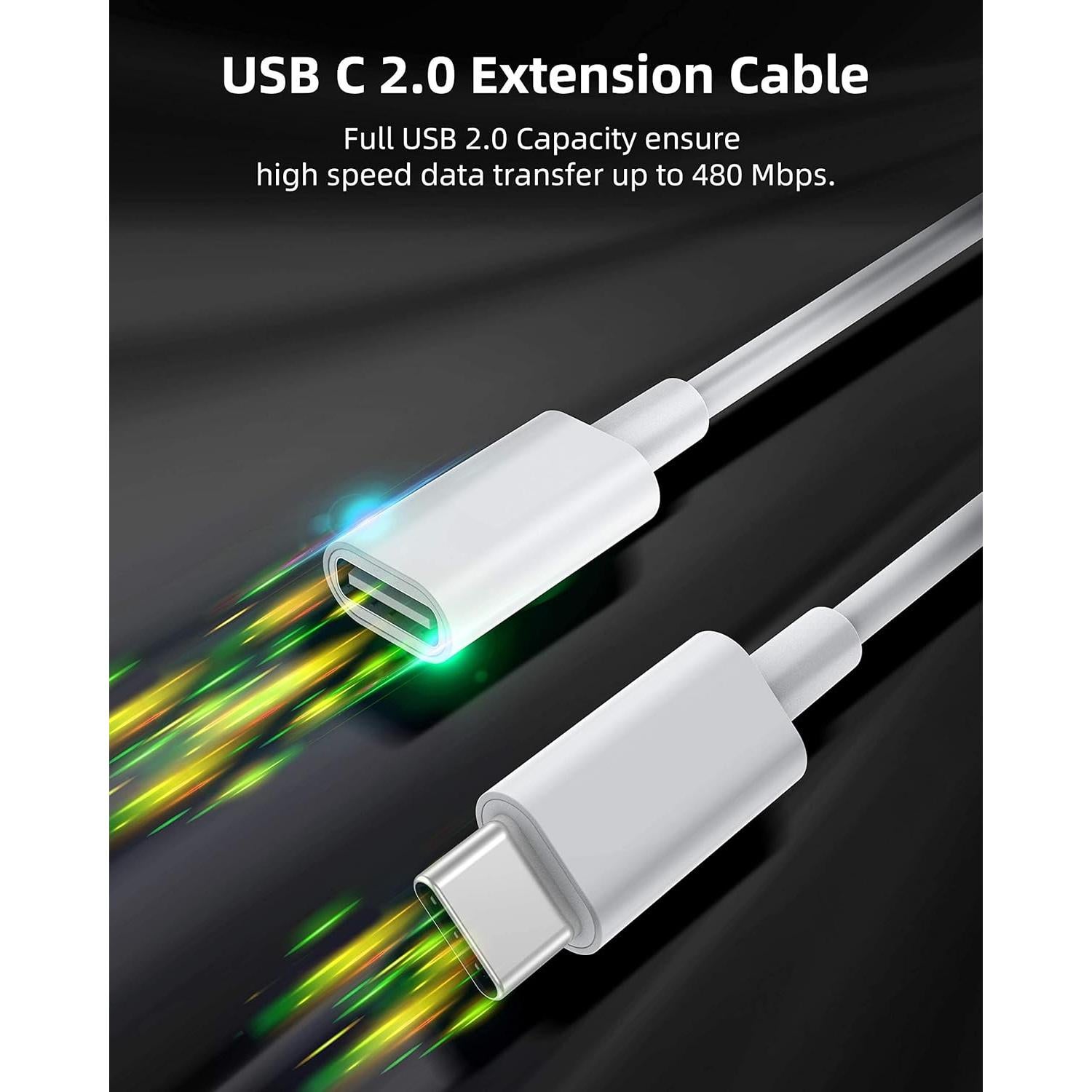 Cable Extensión USB C CONMDEX 0.5M para Cargador MagSafe iPhone