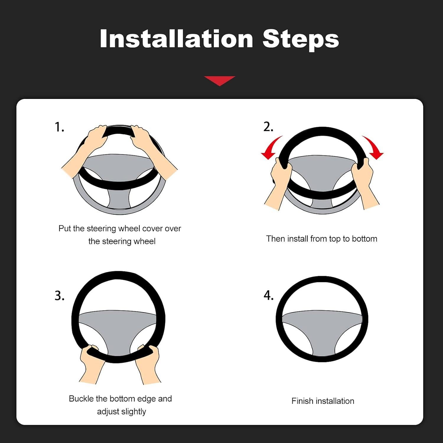 Cubierta de Volante Ergocar 38cm Redonda Antideslizante Negro