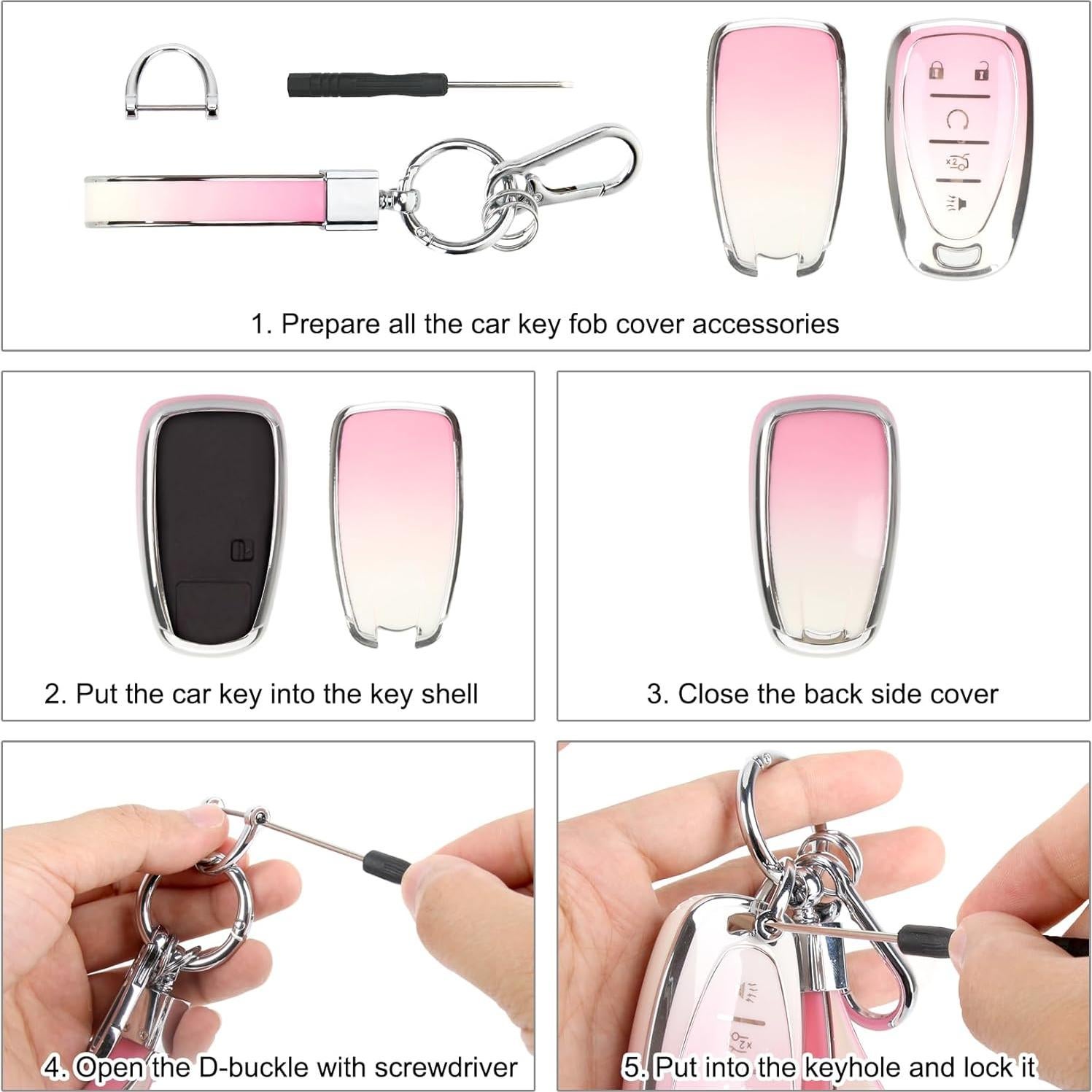 Cubierta de llavero MATELOTI para Chevy Malibu Equinox 5 botones