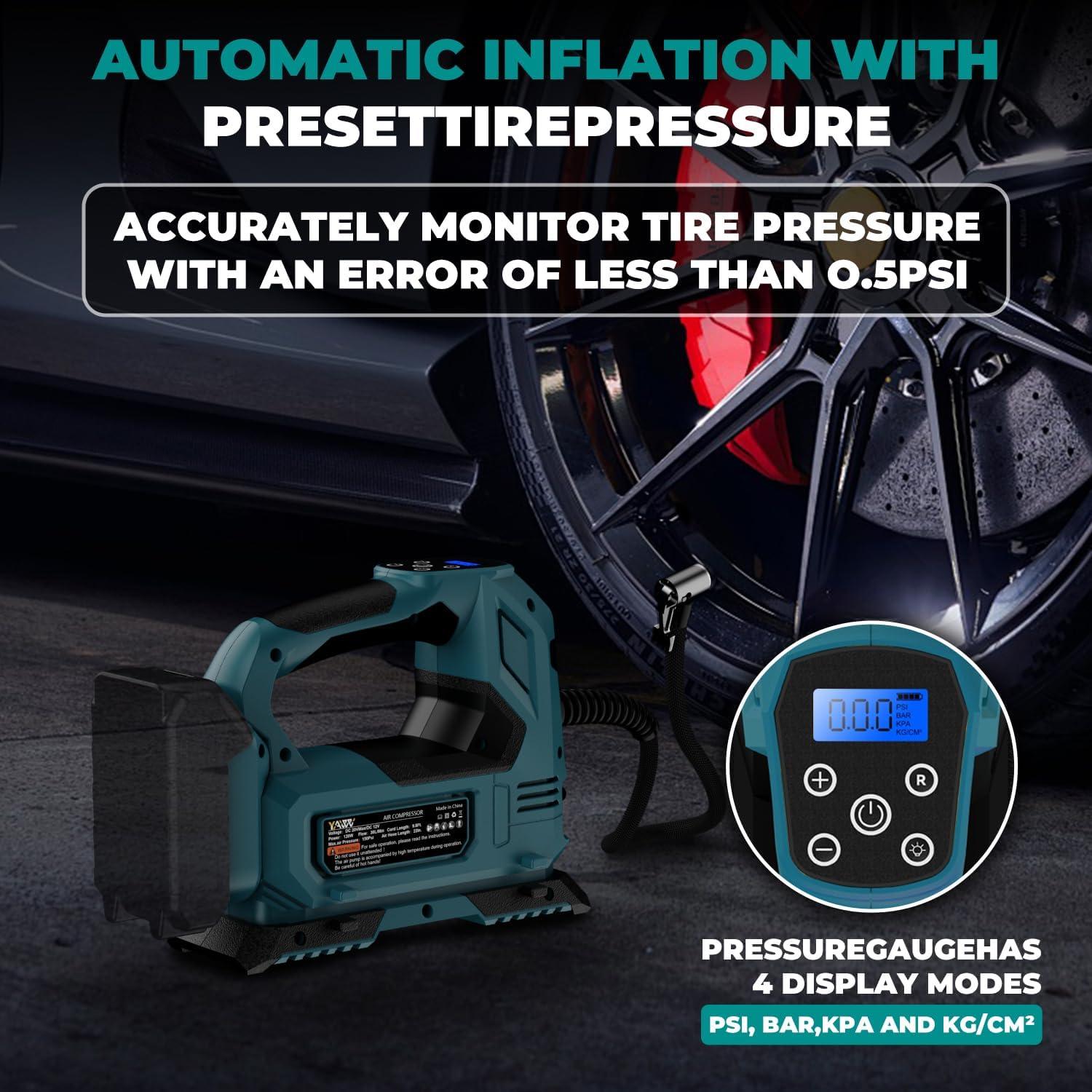 Compresor de Aire Portátil YAWV para Batería Makita 18V 160PSI