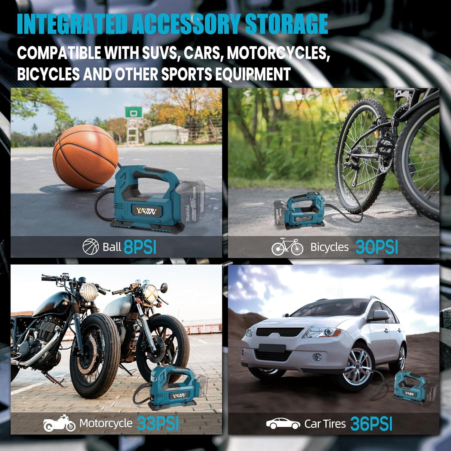 Compresor de Aire Portátil YAWV para Batería Makita 18V 160PSI