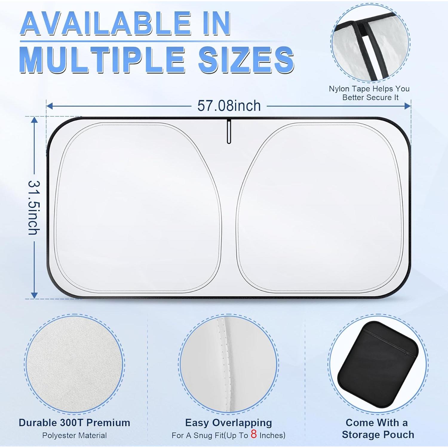 Protector Solar para Parabrisas LivTee 145 cm x 80 cm Doble Capa