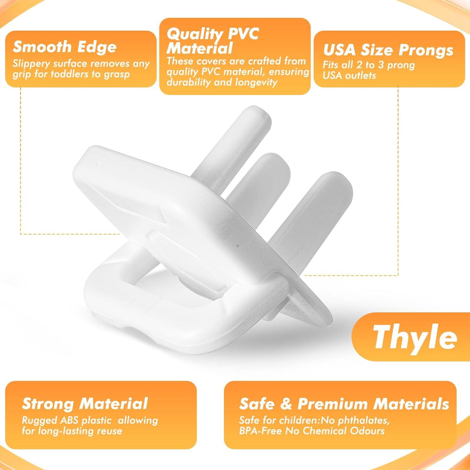 Cubiertas de Enchufes Protectores Thyle 50 Pcs PVC Transparente