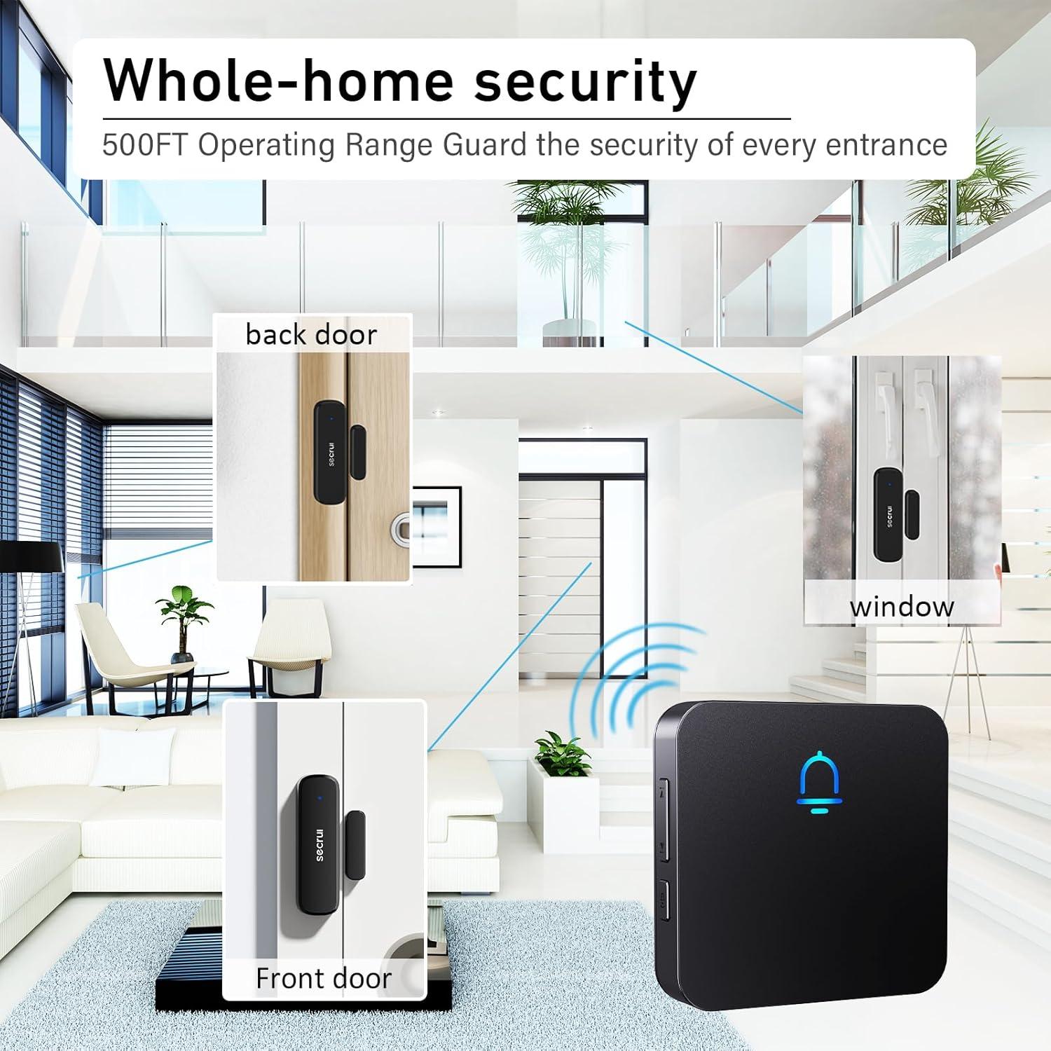 Timbre Inalámbrico SECRUI con Sensor y Receptor - 152.4m