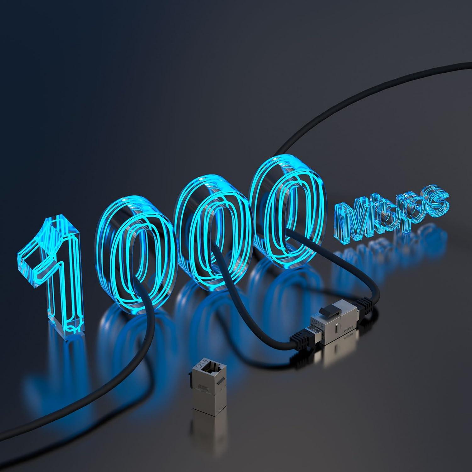 Paquete de 10 Acopladores Keystone Cat6 Hembra a Hembra FGB