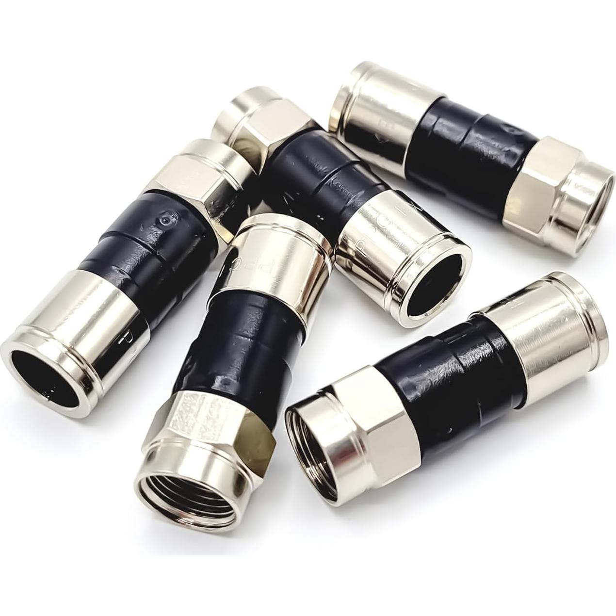 Conectores de Compresión Coaxial RG6 F-Type TechDirect 5 Pzas