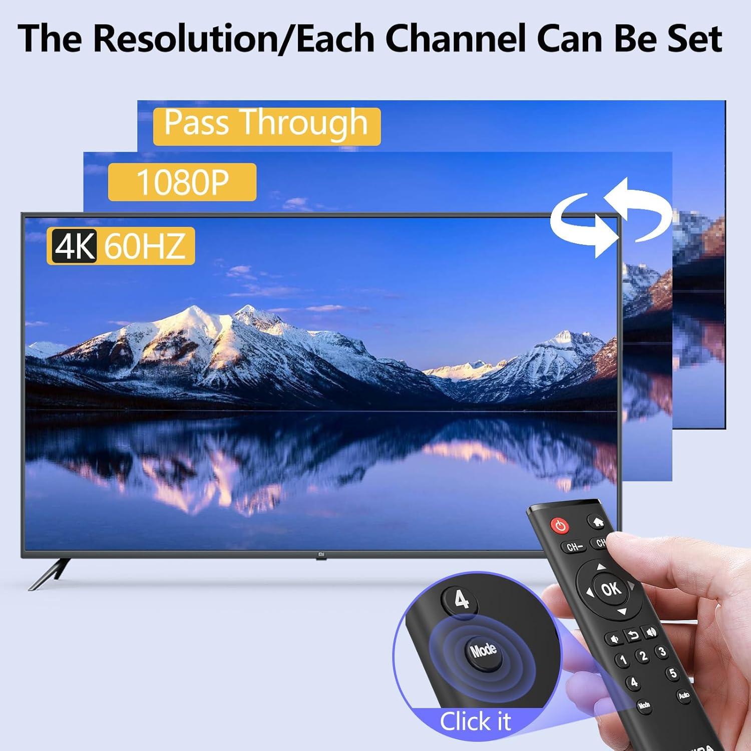 Divisor HDMI 3 en 1 CY 4K 60Hz con Control Remoto y ARC