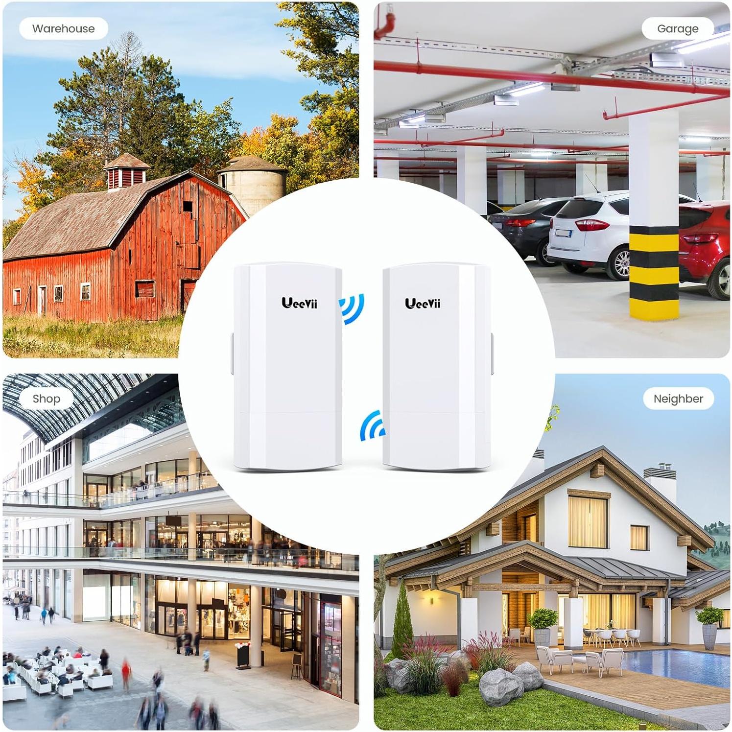 Puente Inalámbrico UeeVii CPE242 2.4G 1000m IP65