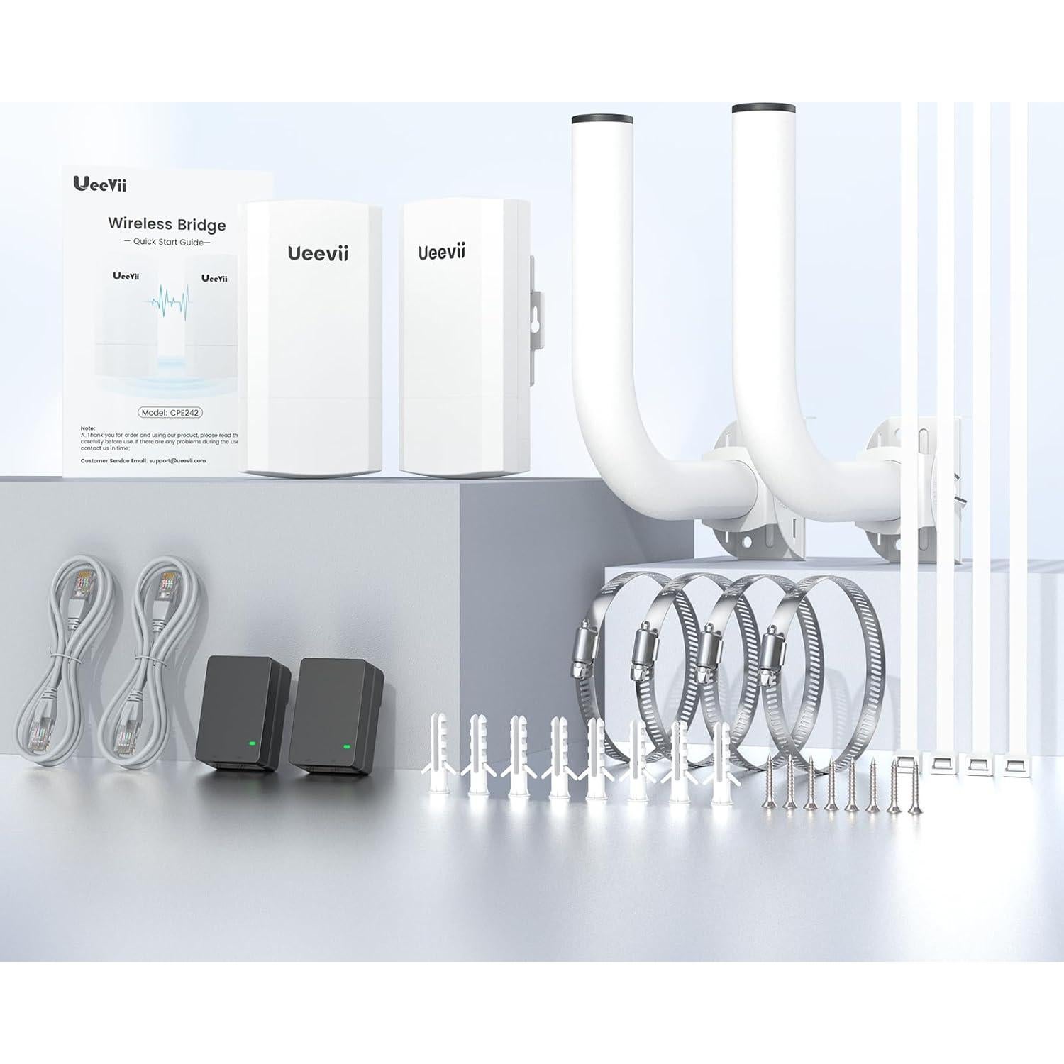 Puente Inalámbrico UeeVii CPE242 2.4G 1000m IP65