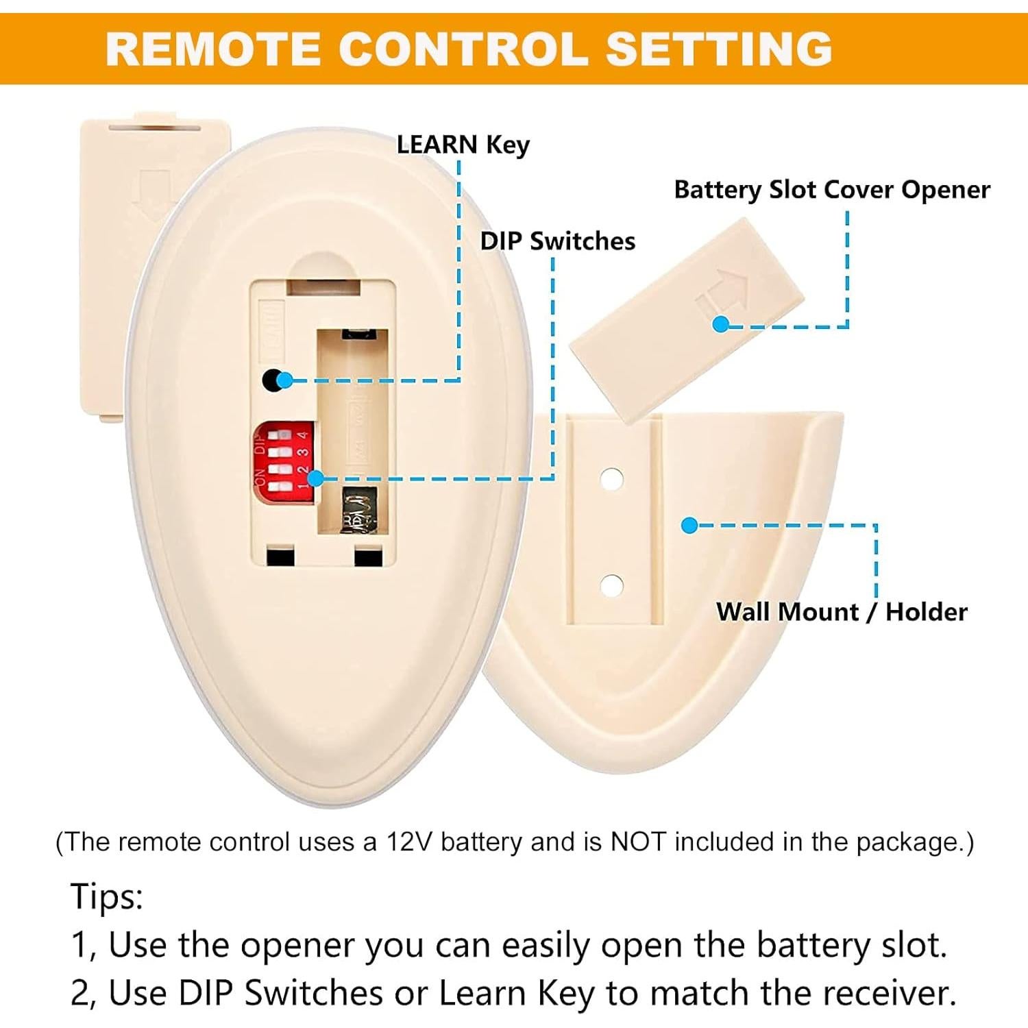 Control Remoto FAN35T para Ventilador de Techo Breeze Bay, 3 Velocidades