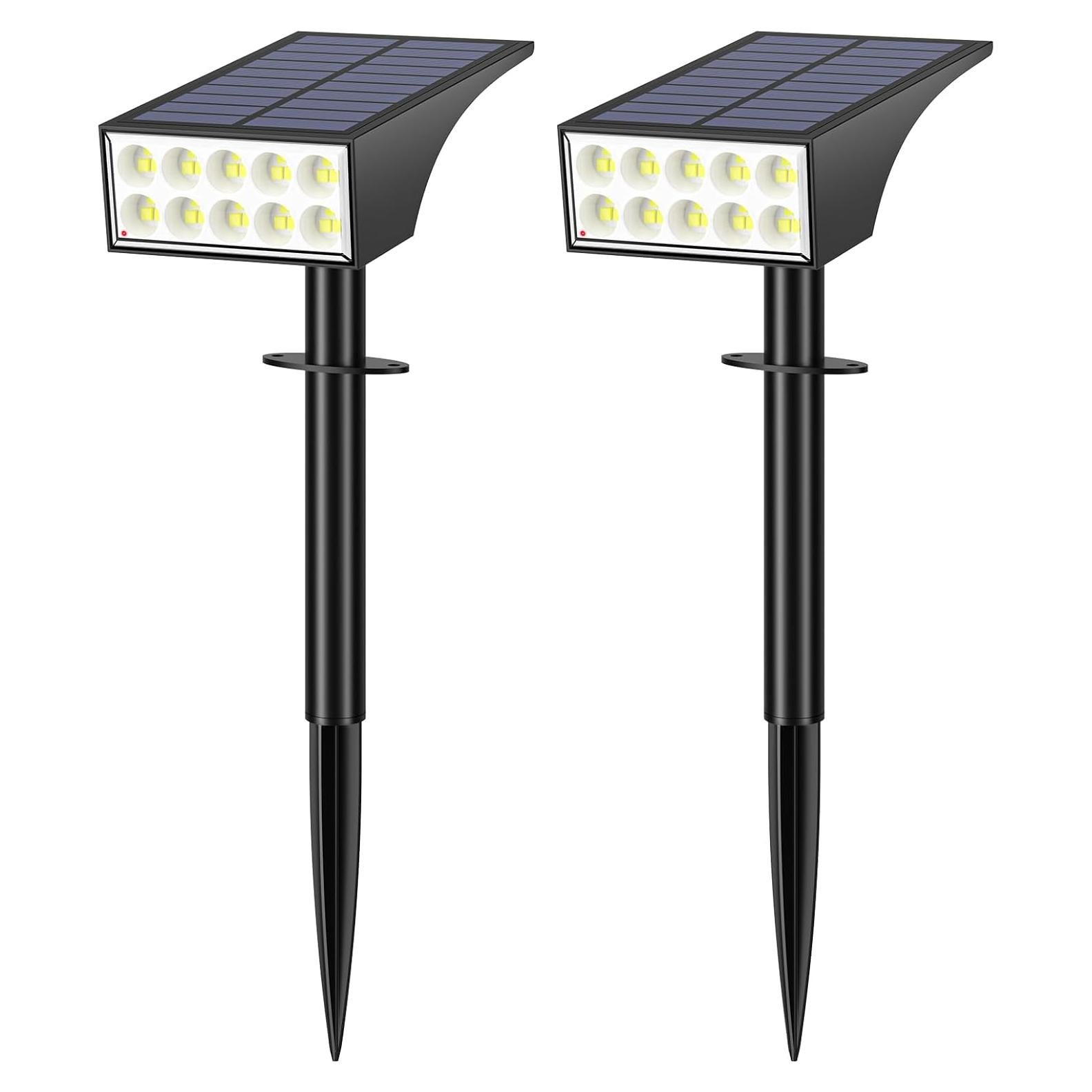 Luces Solares Exteriores WENATY 2 Paquete 4 Modos LED 6500K