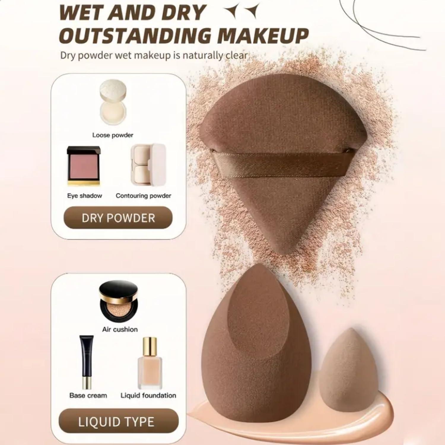 Juego de Esponjas de Maquillaje GOERTI 14 Piezas Reutilizables