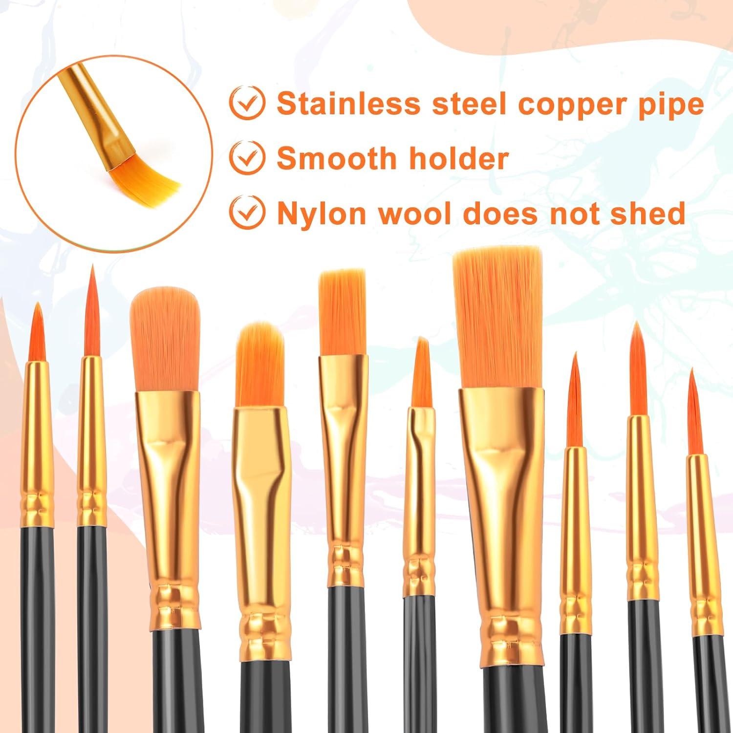 Conjunto de Pinceles ESRICH 20 Pcs Nylon para Acrílico