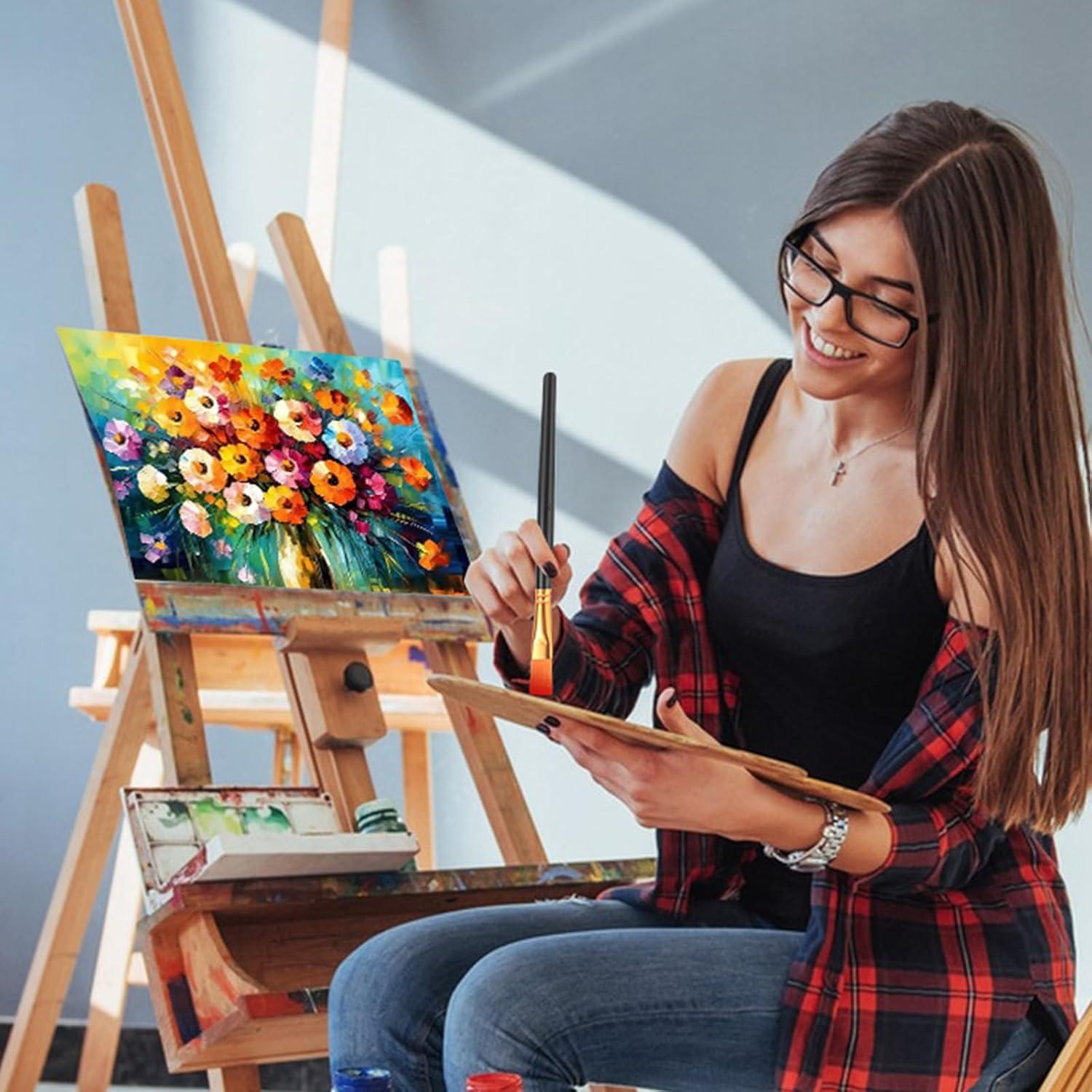 Conjunto de Pinceles ESRICH 20 Pcs Nylon para Acrílico