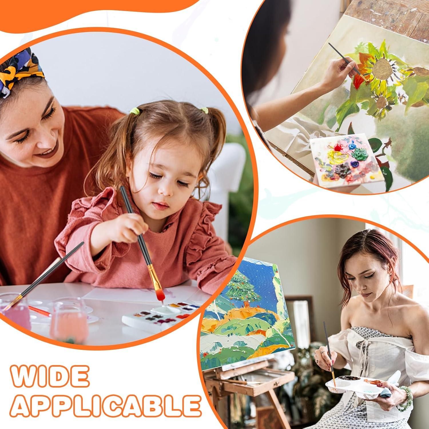 Conjunto de Pinceles ESRICH 20 Pcs Nylon para Acrílico