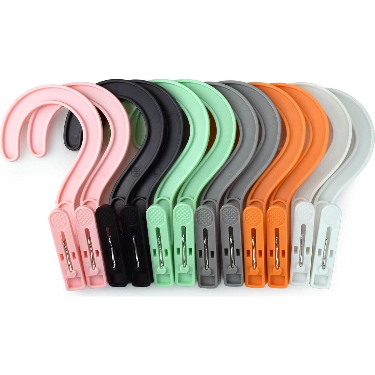 Ganchos de Lavandería Mugtel 12PCS Multicolor Portátiles