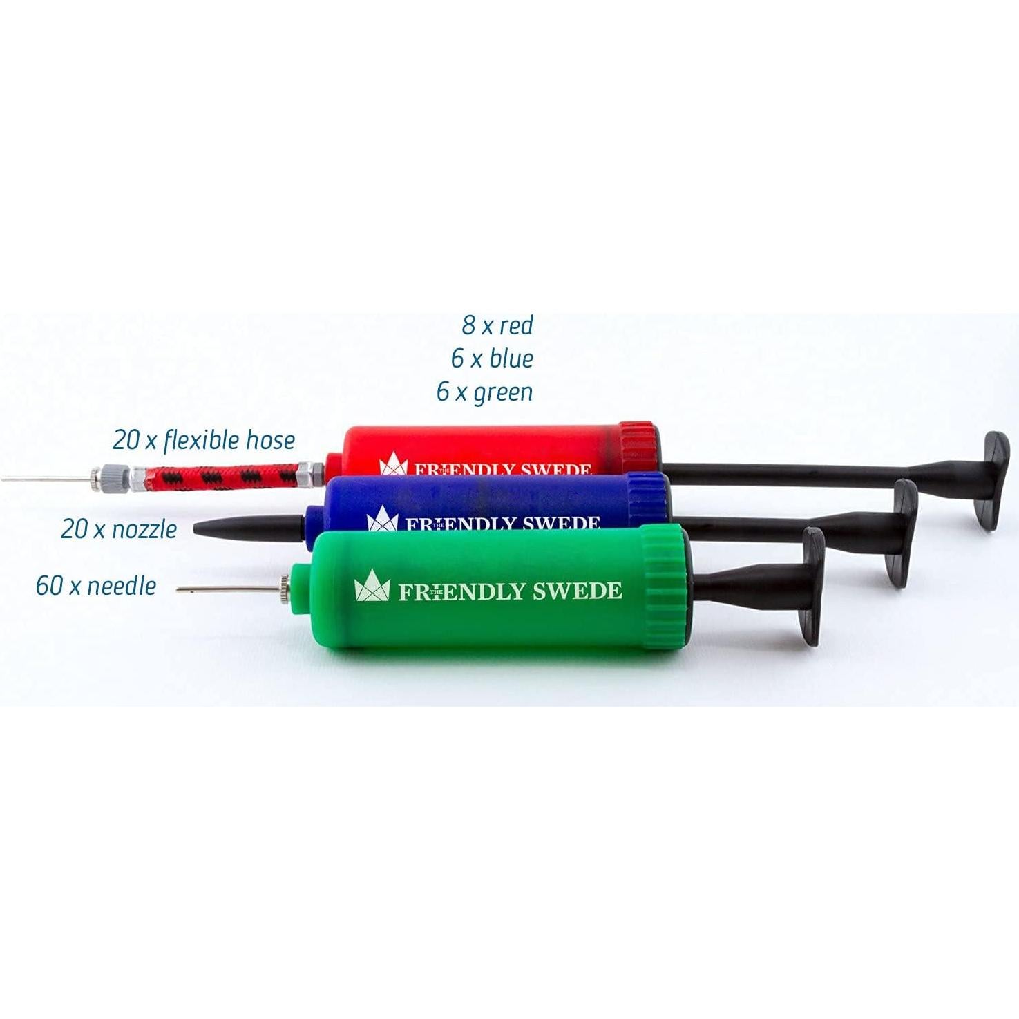 Bomba de Pelotas Manual Swede - Inflador para Deportes, 20 Unidades