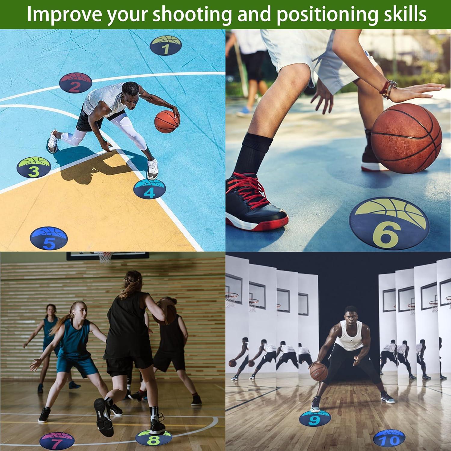 Marcadores de Baloncesto Nuburbur 10Pcs 22.86cm Antideslizantes