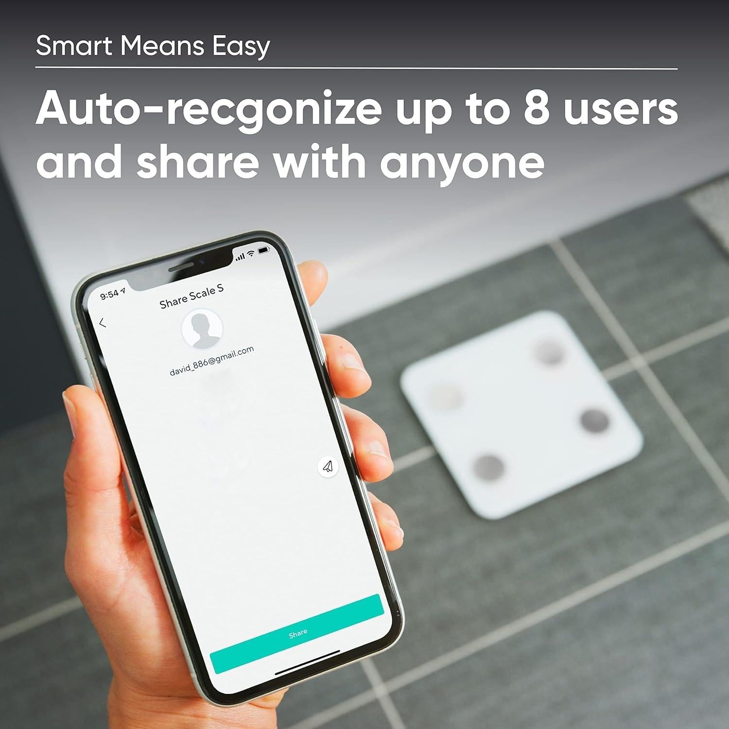 Báscula Inteligente Wyze S - Medición de Grasa y Masa Muscular