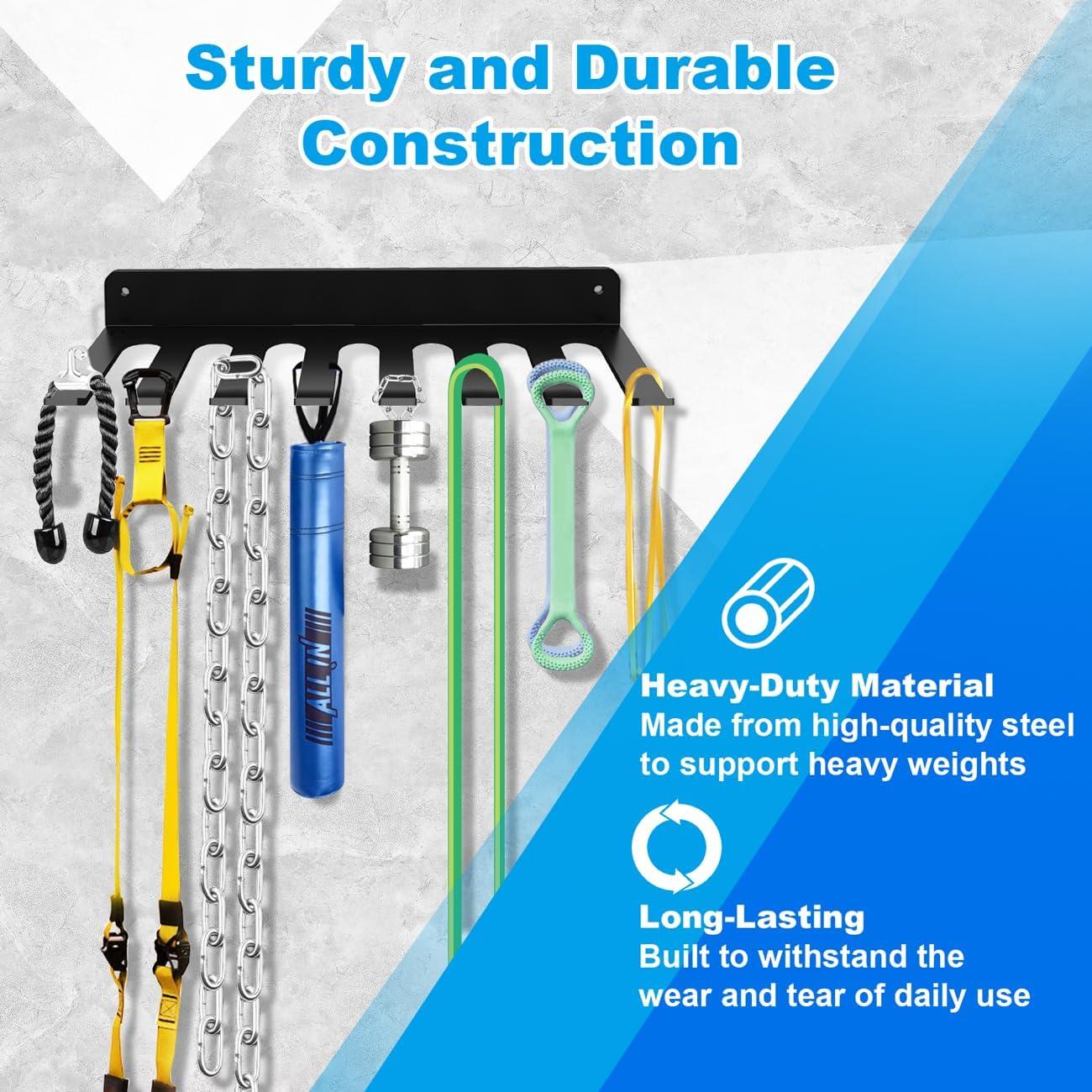 Soporte de Almacenamiento de Gimnasio Sahans 8 Ganchos Metal