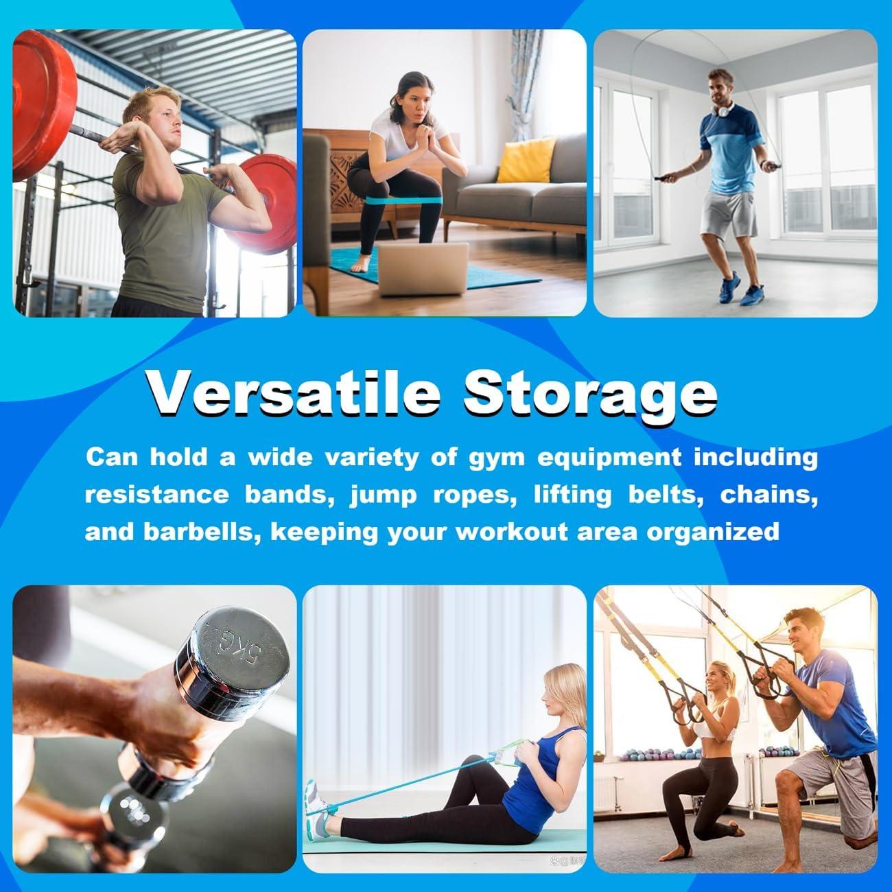 Soporte de Almacenamiento de Gimnasio Sahans 8 Ganchos Metal