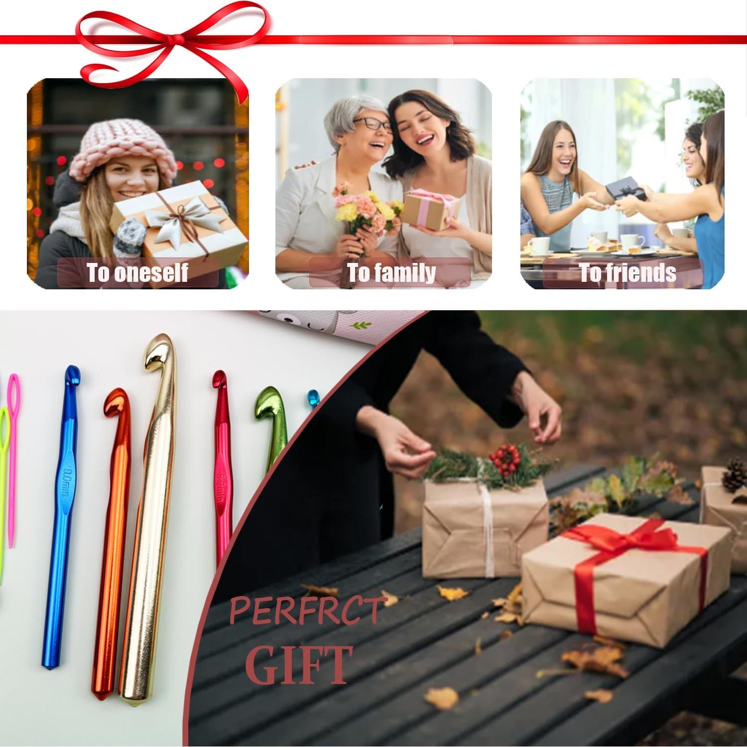 Conjunto de Ganchos de Crochet Mdoker 21 Piezas Aluminio Grande