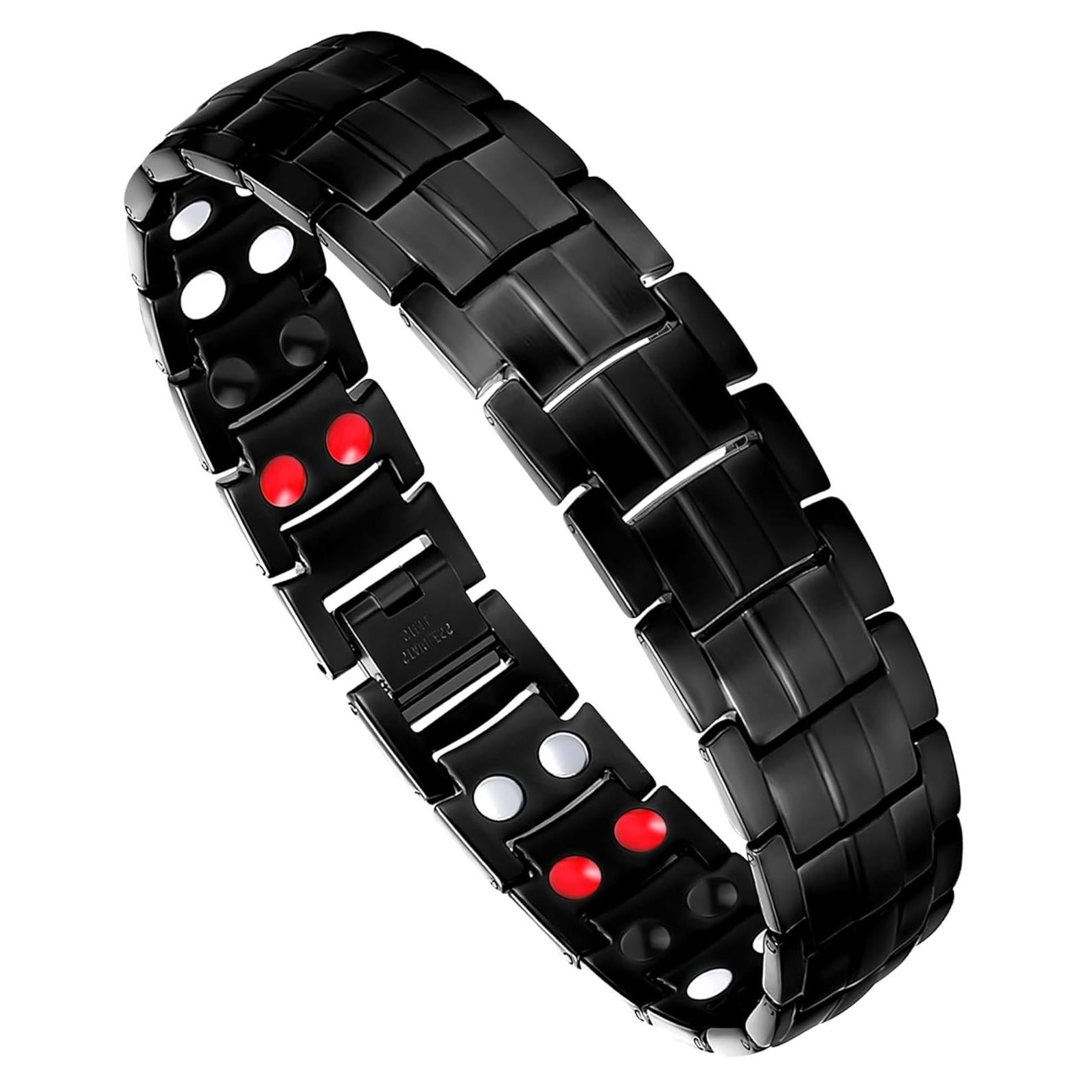 Pulsera Magnética Masculina Feraco de Acero Titanio 22cm