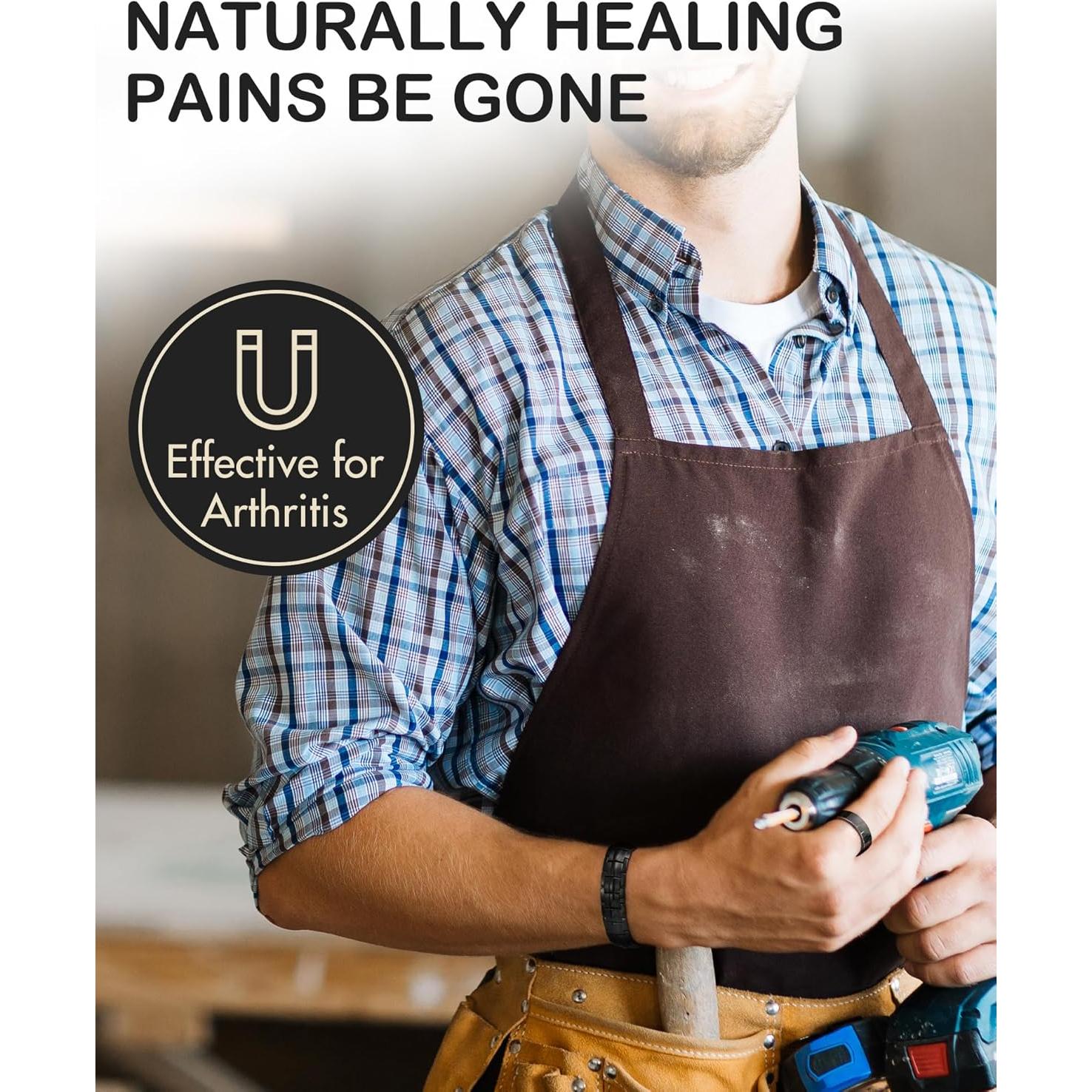 Pulsera Magnética Masculina Feraco de Acero Titanio 22cm