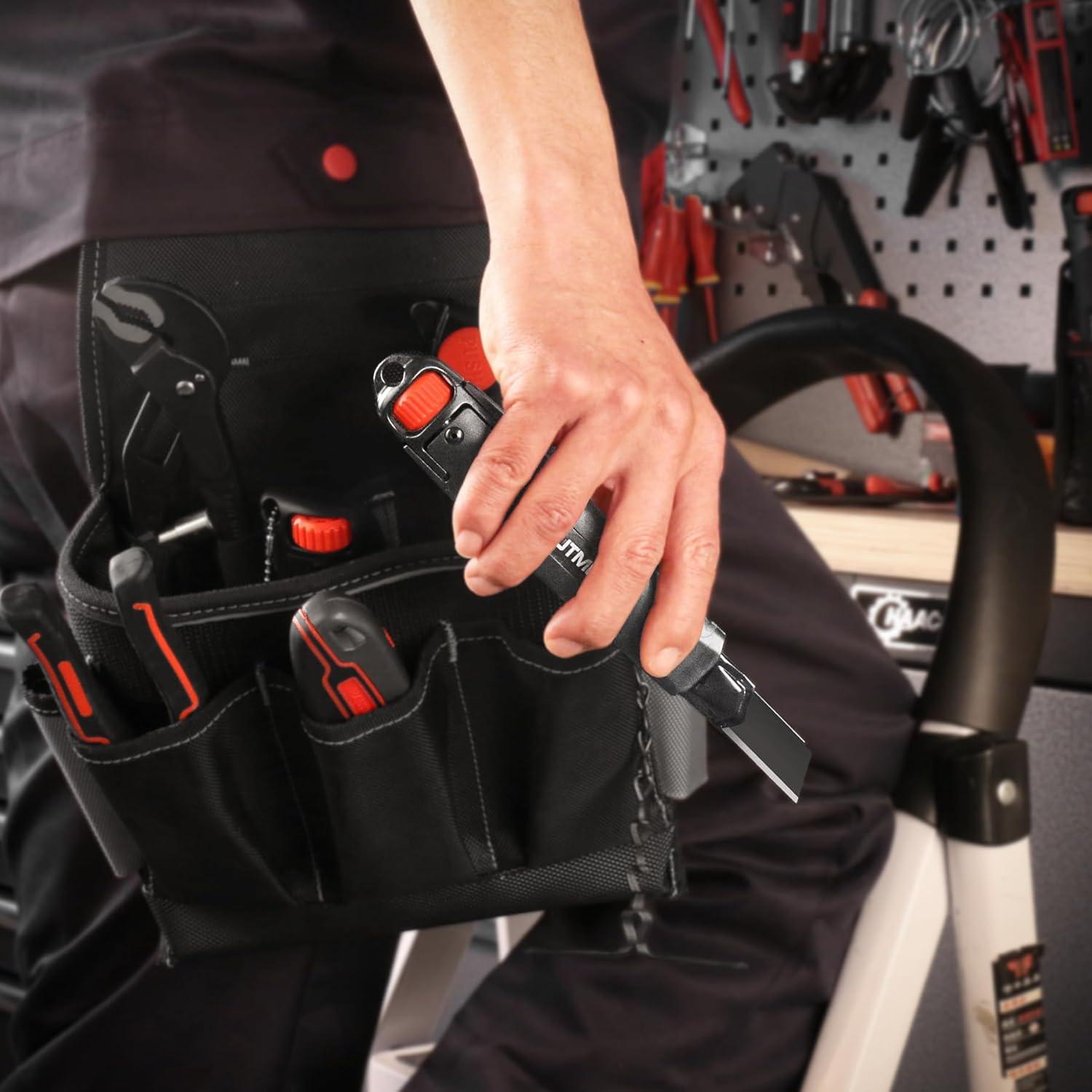 Cuchillo Utilitario HAUTMEC 18mm Doble Bloqueo SK2 Negro