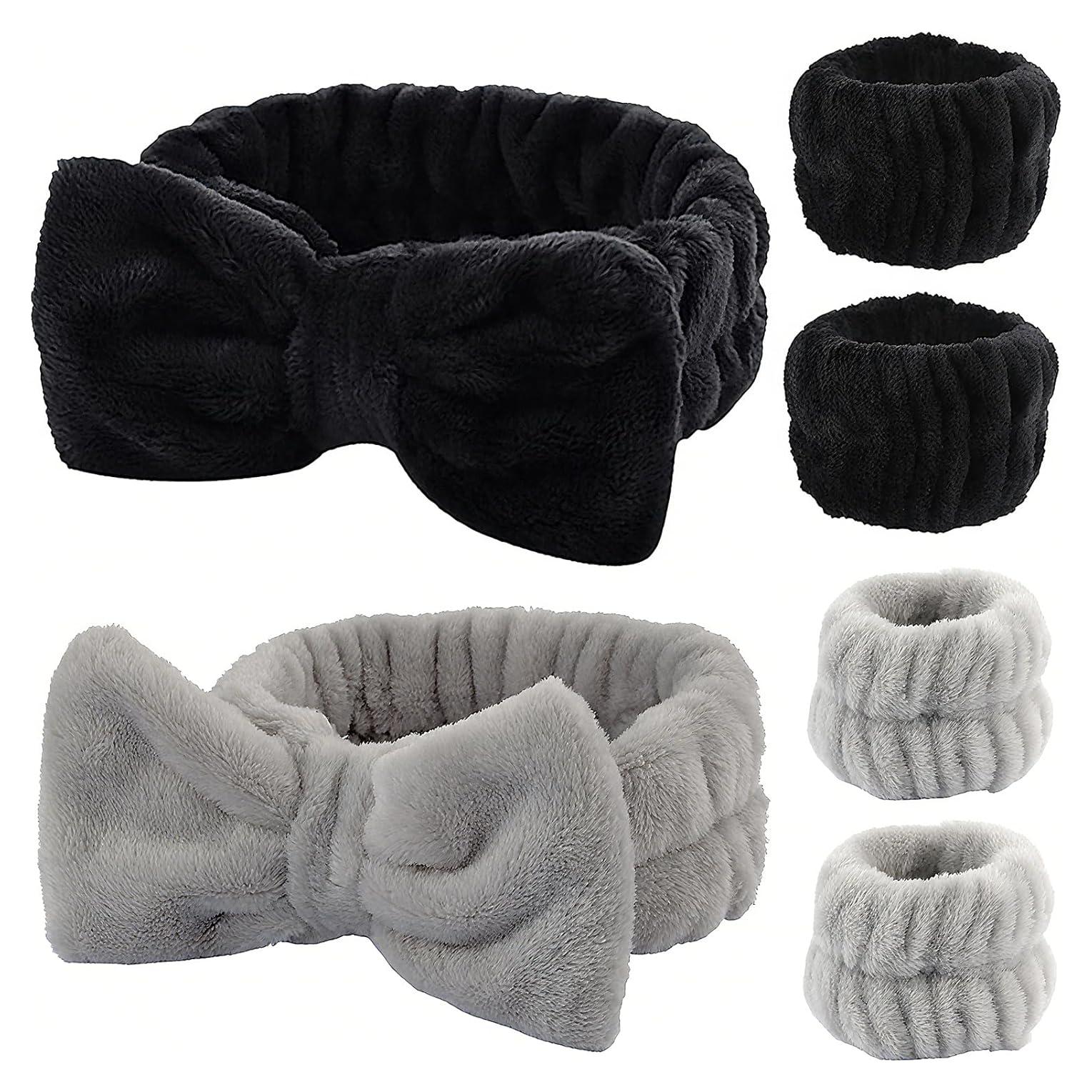 Conjunto de Toallas de Muñeca y Diadema YIFVNGHUI Microfibra