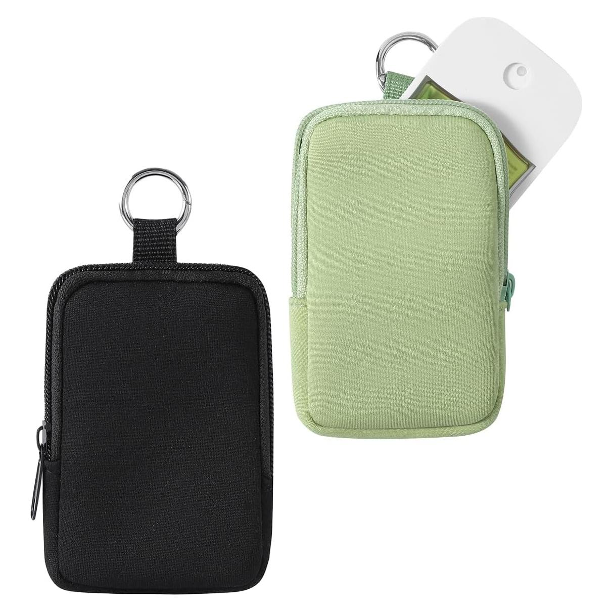 Estuche de Neopreno Uekeboag 2 Pcs para Maquillaje - Negro y Verde