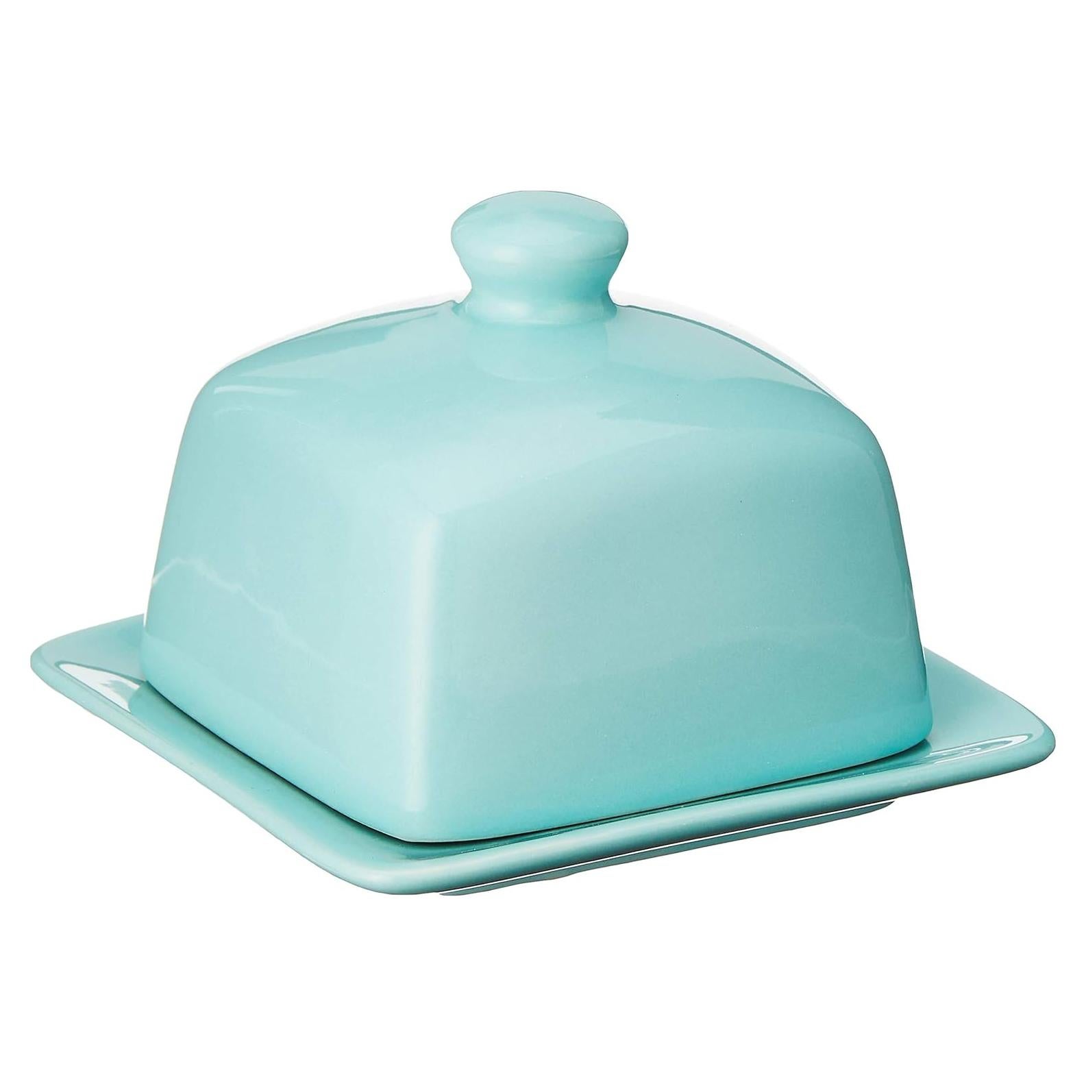 Plato de Mantequilla Cuadrado Cerámica Ahora Diseños Azul Huevo