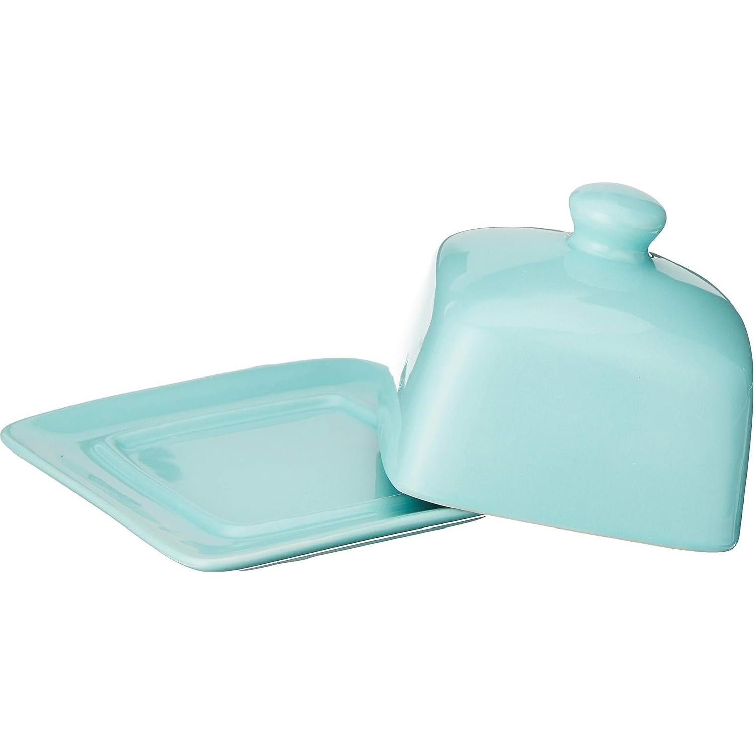 Plato de Mantequilla Cuadrado Cerámica Ahora Diseños Azul Huevo