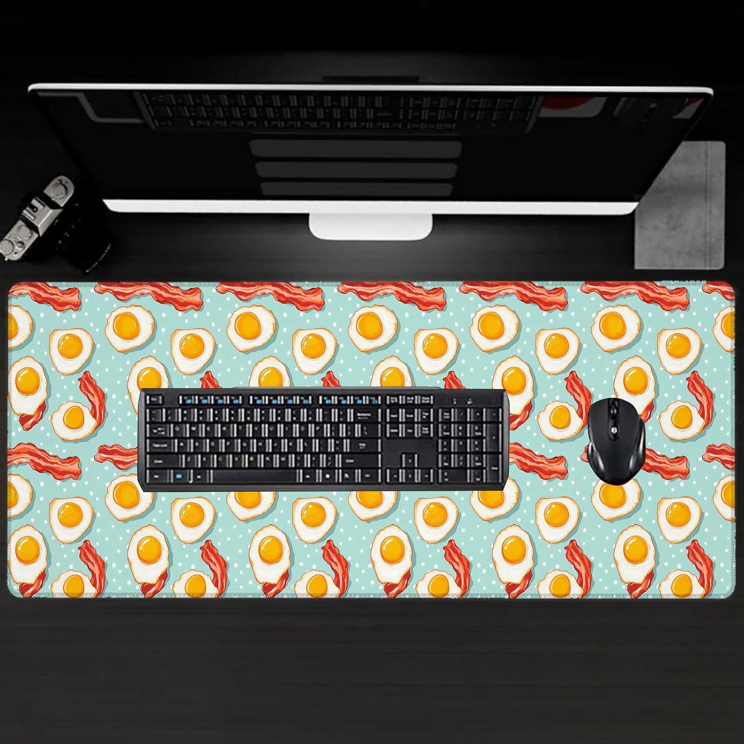 Alfombrilla de Ratón Grande VODRM Bacon y Huevo 80x30cm