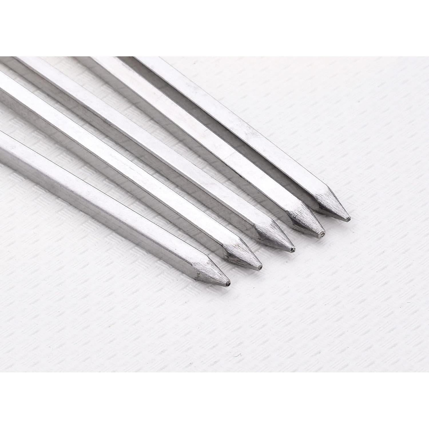 Pinchos de Barbacoa Cuadrados 25 cm HONSHEN - Set de 12 Acero Inoxidable