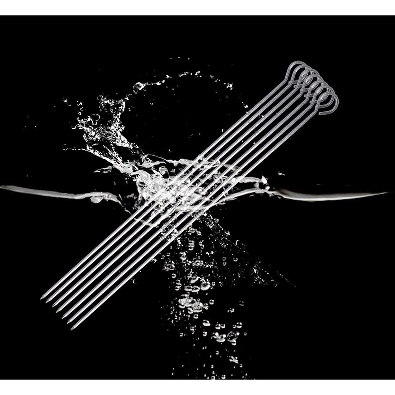 Pinchos de Barbacoa Cuadrados 25 cm HONSHEN - Set de 12 Acero Inoxidable