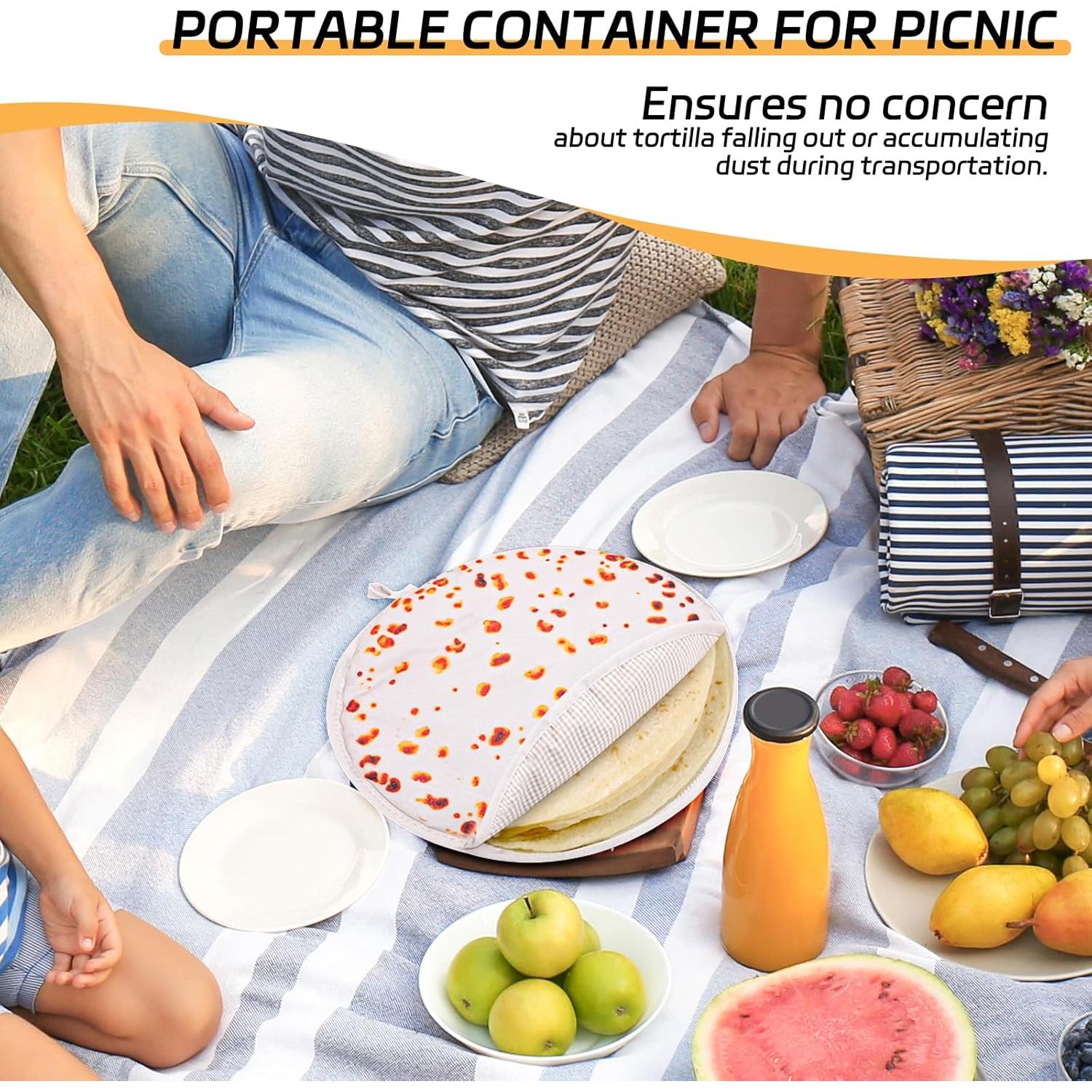 Bolsa Calentadora de Tortillas 30 cm FFPDYBEST Beige Aislada