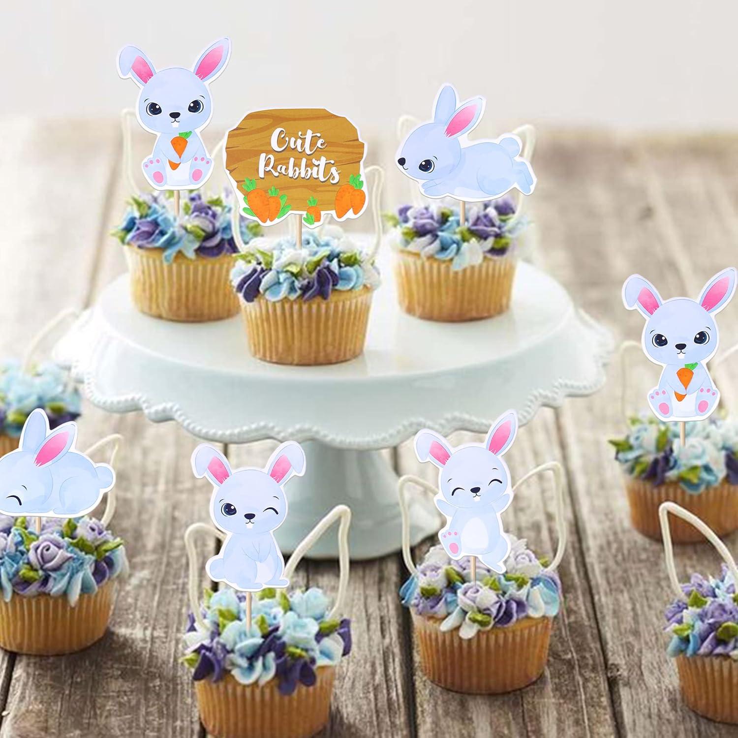 36 Adornos para Cupcakes de Pascua YCTHUNFISH - Conejito y Zanahoria