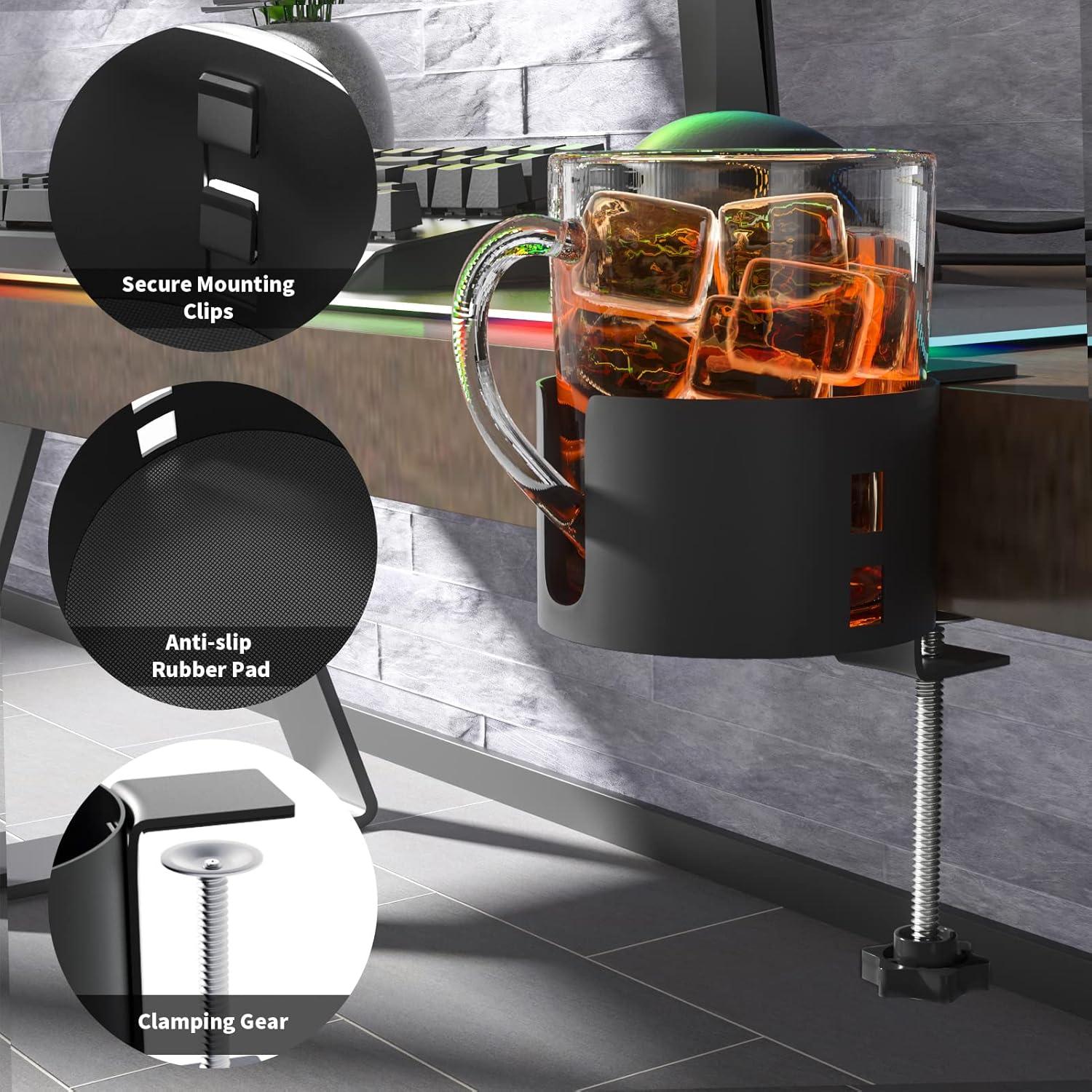 Soporte para Tazas de Escritorio YYP, Negro, 10 cm, 5 kg