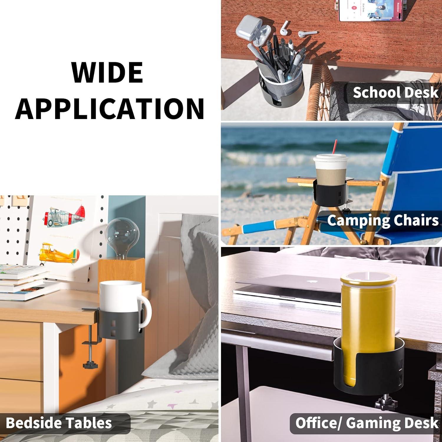 Soporte para Tazas de Escritorio YYP, Negro, 10 cm, 5 kg