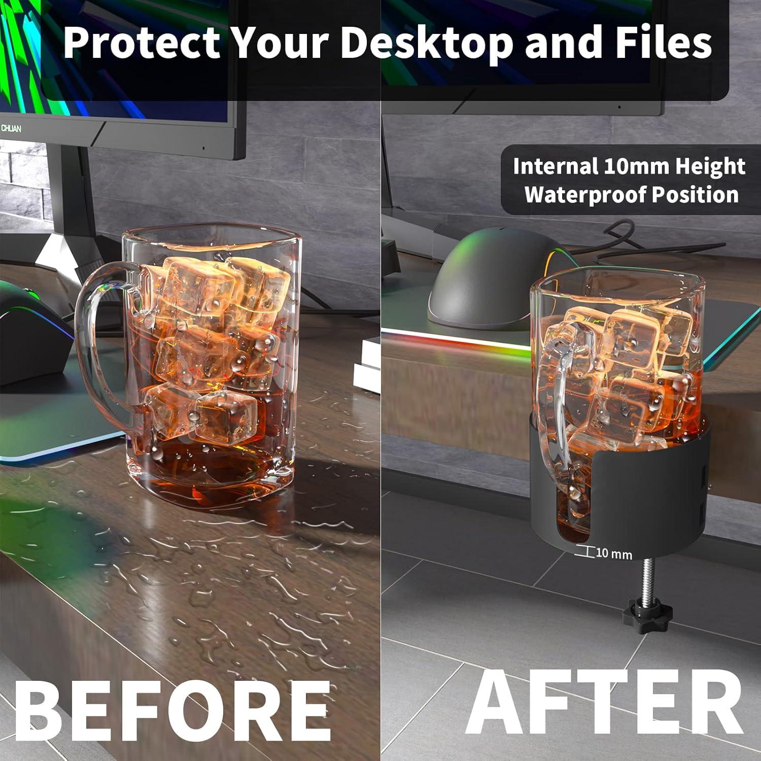 Soporte para Tazas de Escritorio YYP, Negro, 10 cm, 5 kg