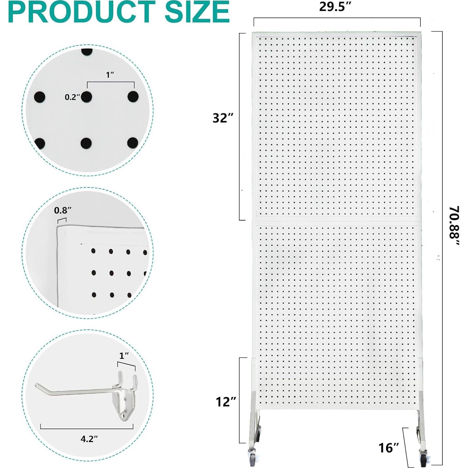 Soporte de Exhibición Pegboard Blanco Eastern Tree 2.5x1.83m