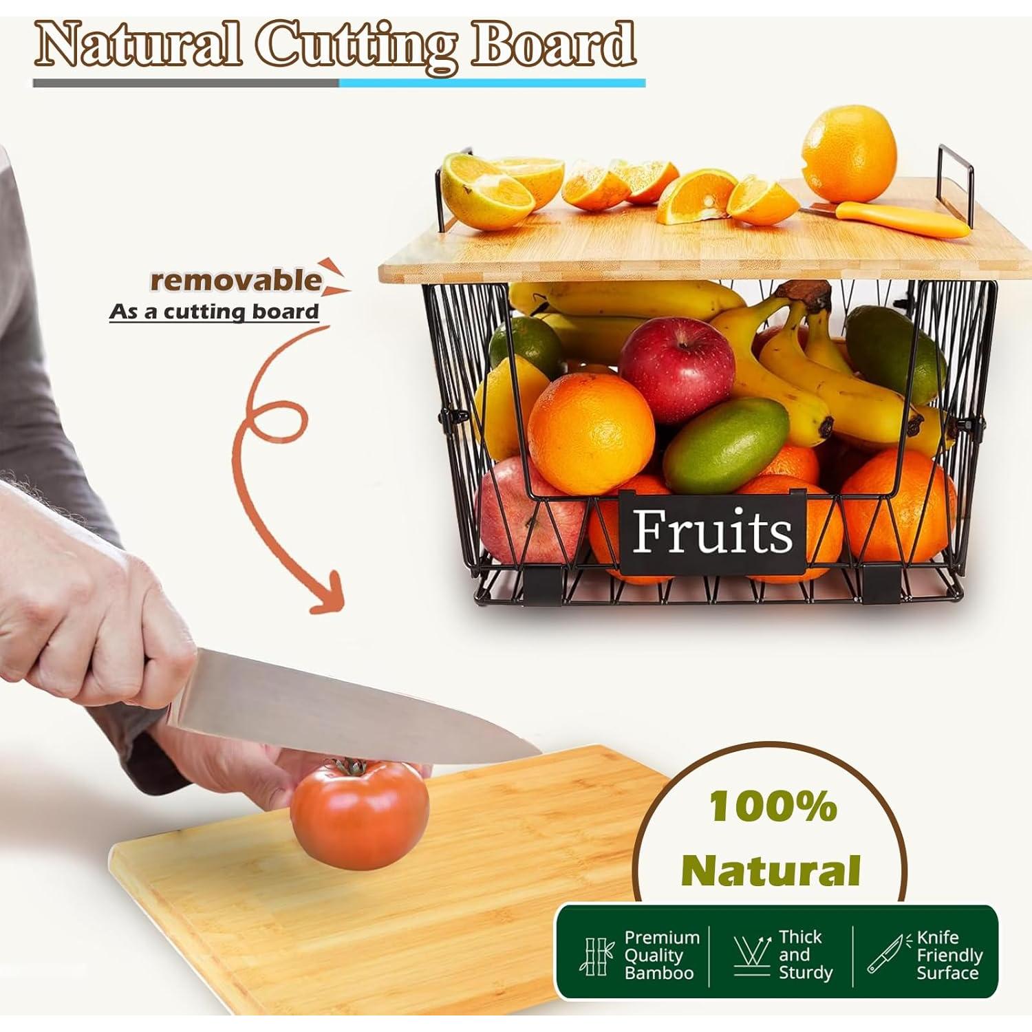 Cestas de Almacenamiento Apilables Dxlac - 2 Paquete Negro